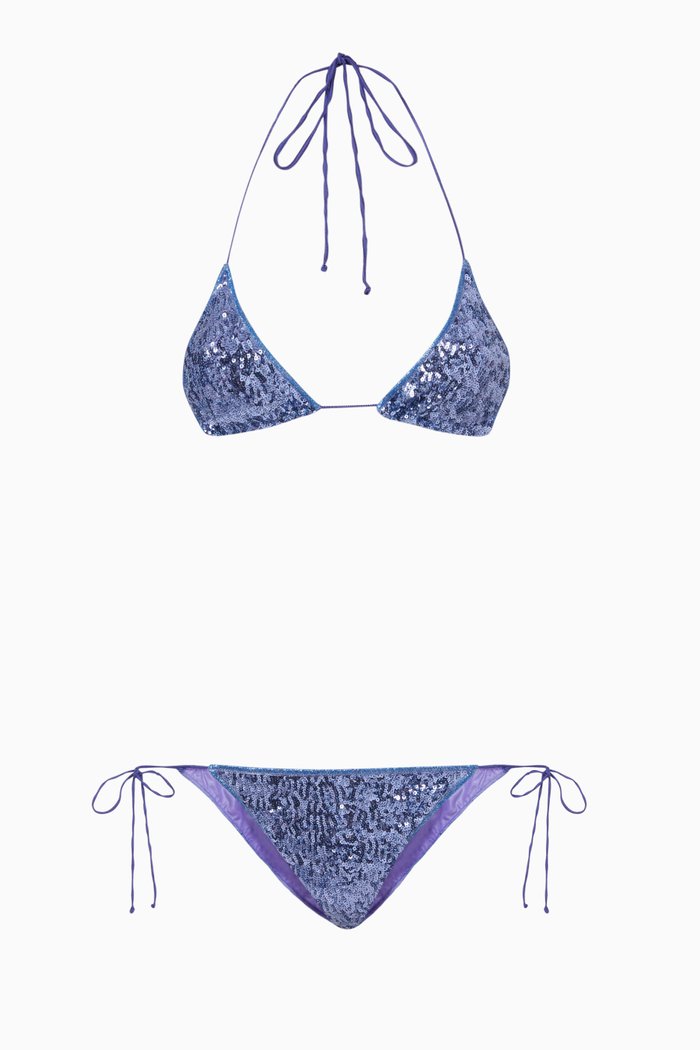 

Paillettes Microkini Bikini Set, Purple