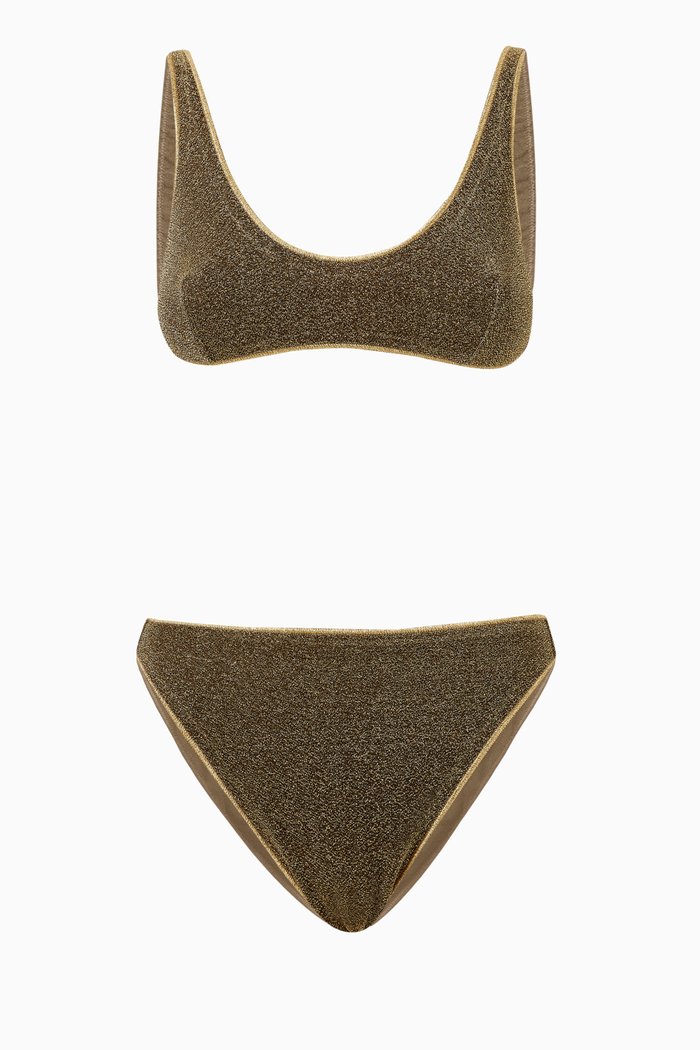

Lumiére 90s Bikini Set, Gold