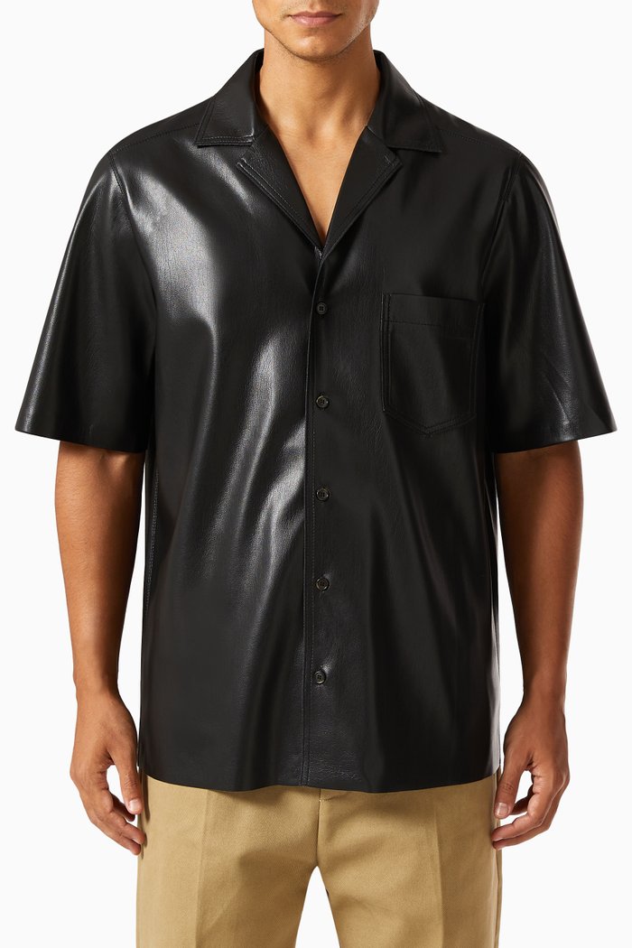 

Osmo Shirt in Vegan Leather, Black