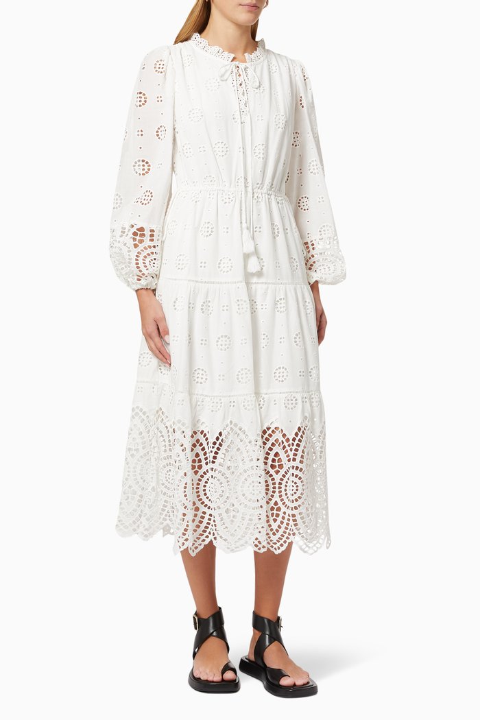 

Westbound Midi Dress in Cotton, Neutral