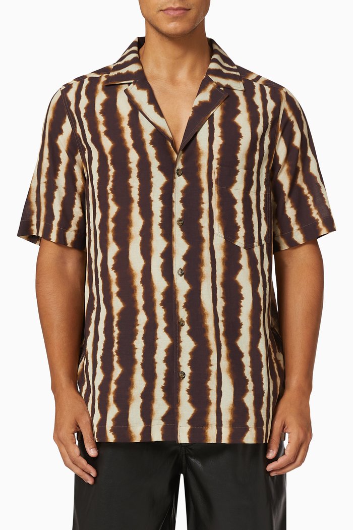 

Venci Camp Shirt in Viscose, Black