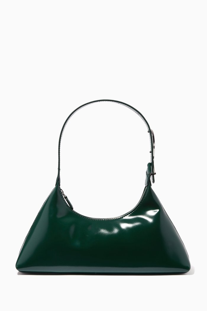 

Estelle Shoulder Bag in Polished Leather, Green