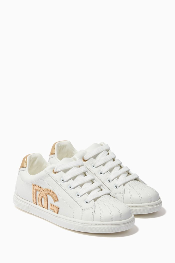 

DG Logo Sneakers in Leather, White