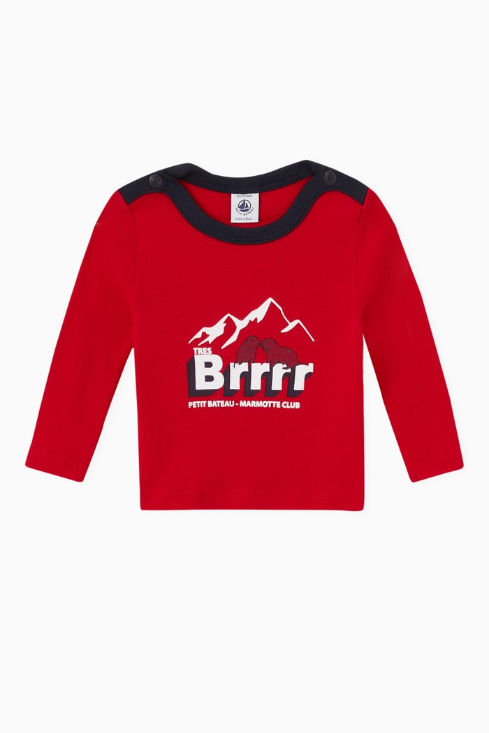 

Printed T-shirt in Cotton, Red