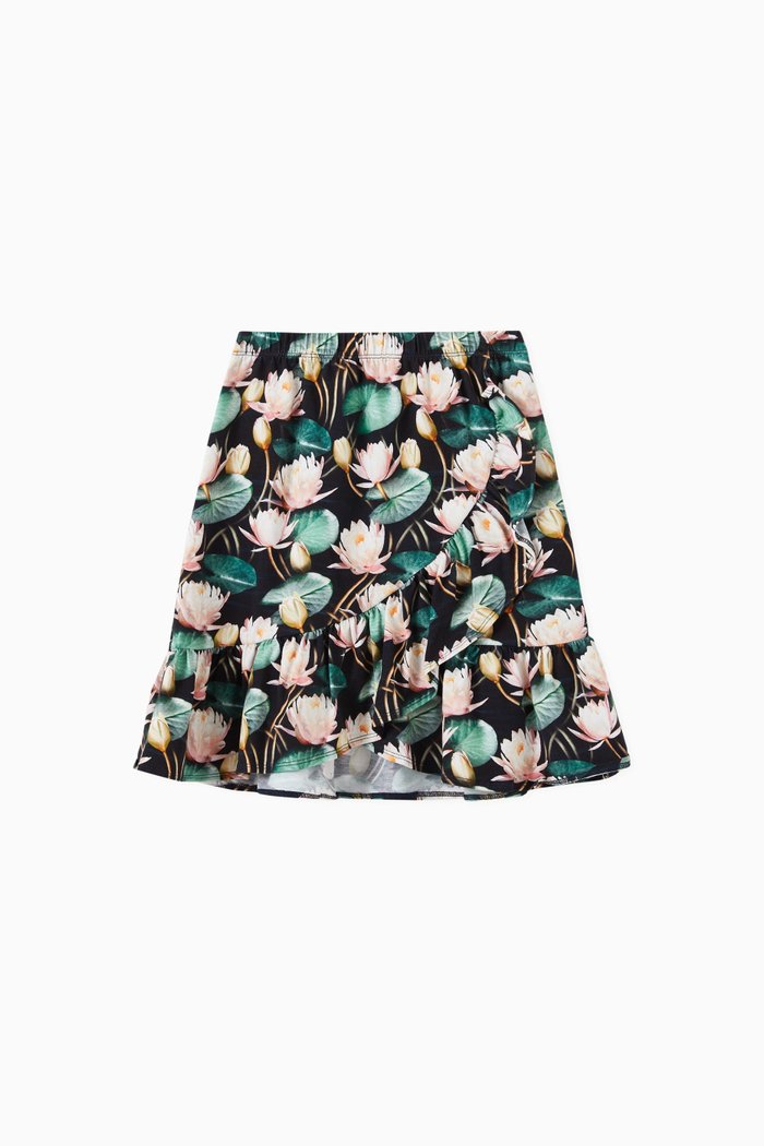 Bradie Skirt in Stretch Cotton, Multicolour