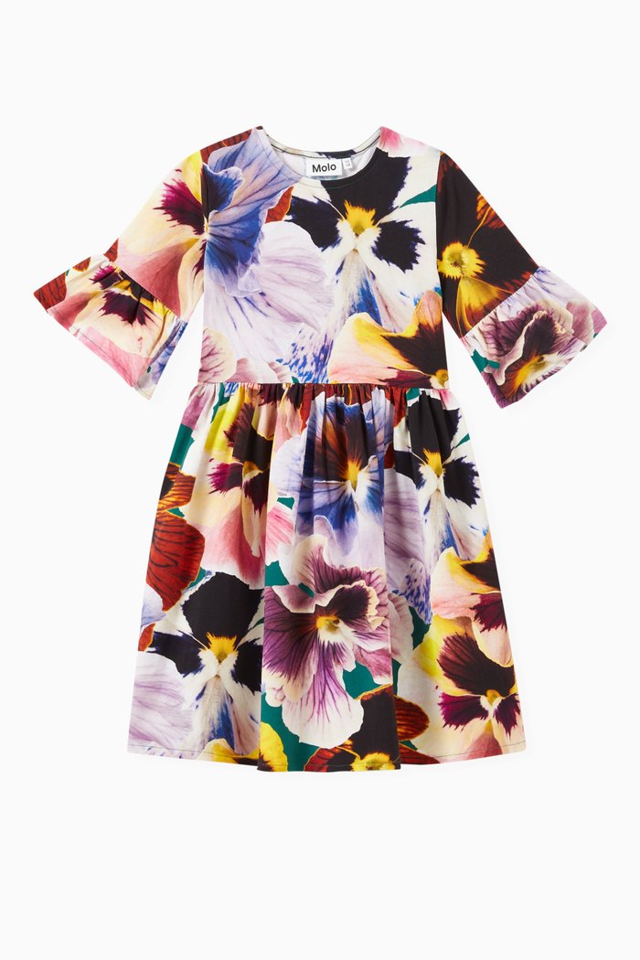 

Chasity Dress in Organic Cotton Blend, Multicolour