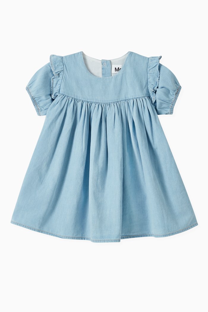 

Chanda Denim Dress in Organic Cotton, Blue