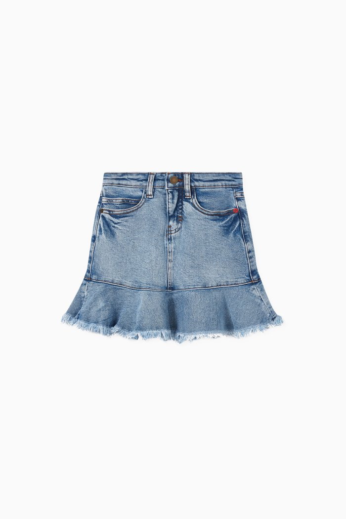 

Barbro Denim Skirt in Cotton, Blue
