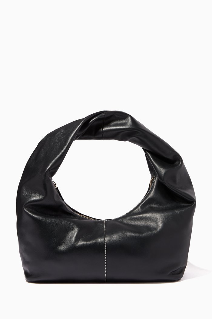 

Large Wonton Bag in Leather, Black