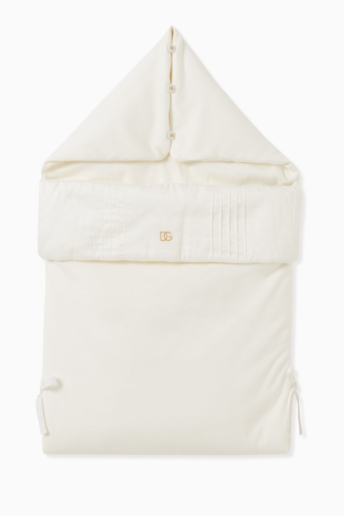 

Sleeping Bag with DG Embroidery in Cotton Jersey, White