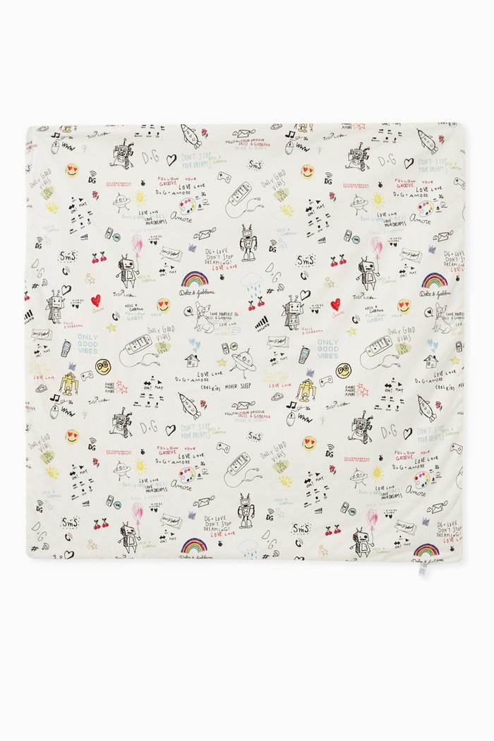 

DG Sweet Future Blanket in Cotton Jersey, White