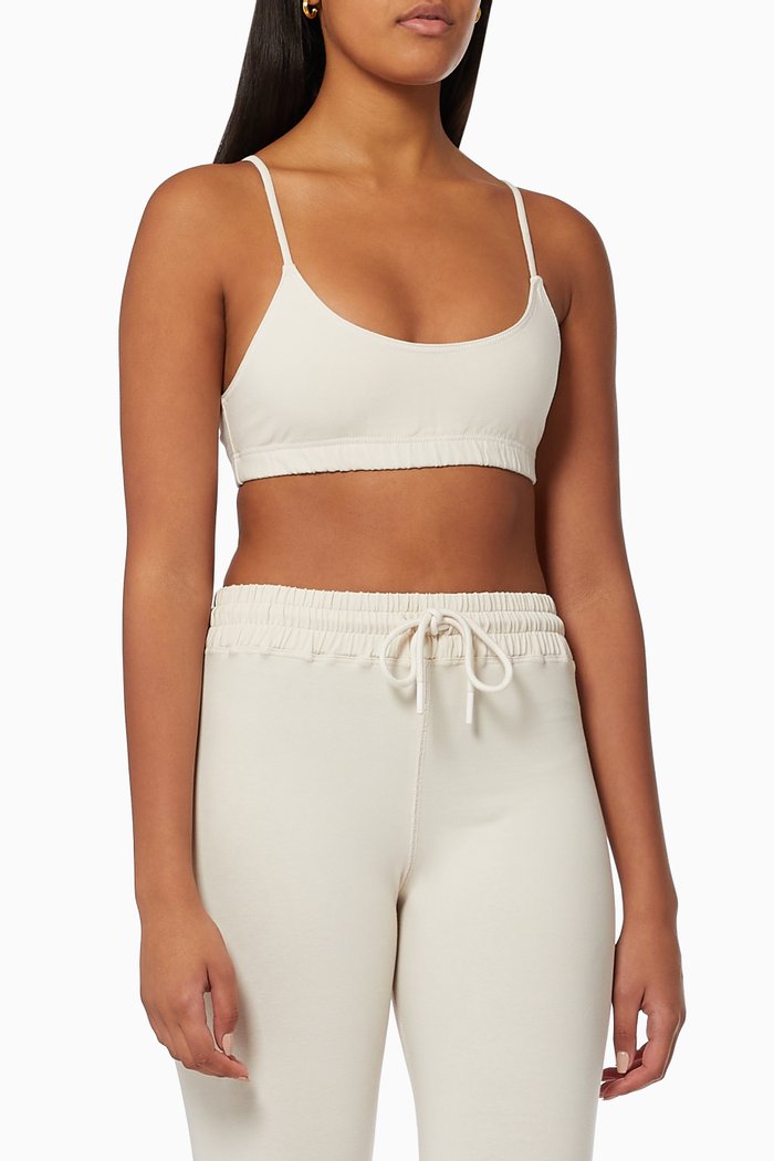 

Essential Lounge Bra in Stretch Cotton Jersey, Neutral