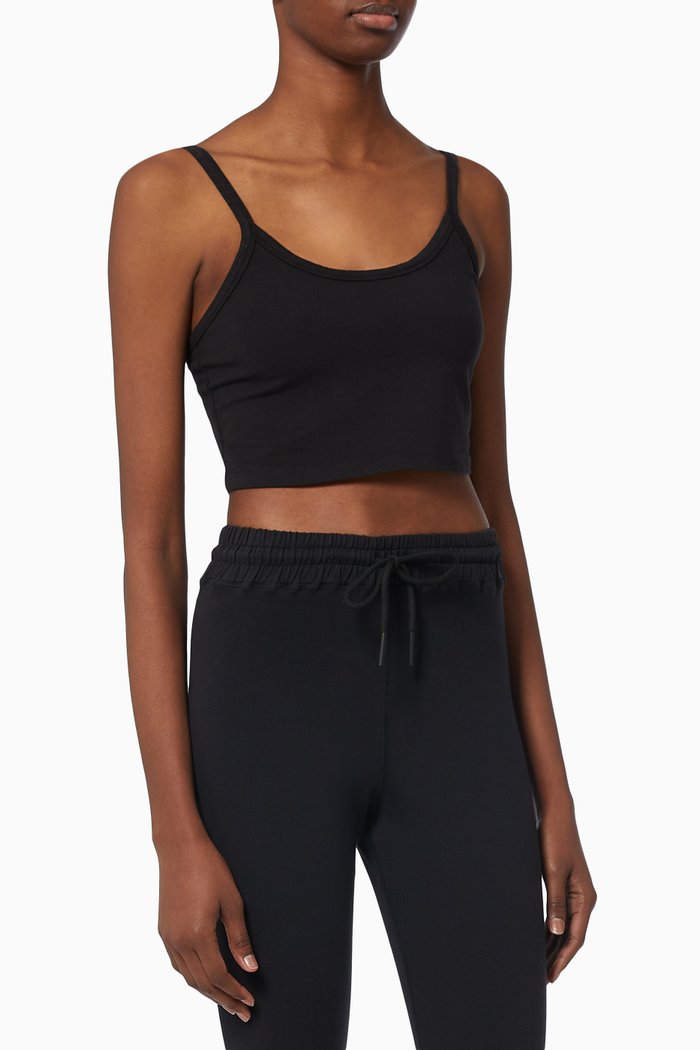 

Essential Tank Top in Stretch Cotton Jersey, Black