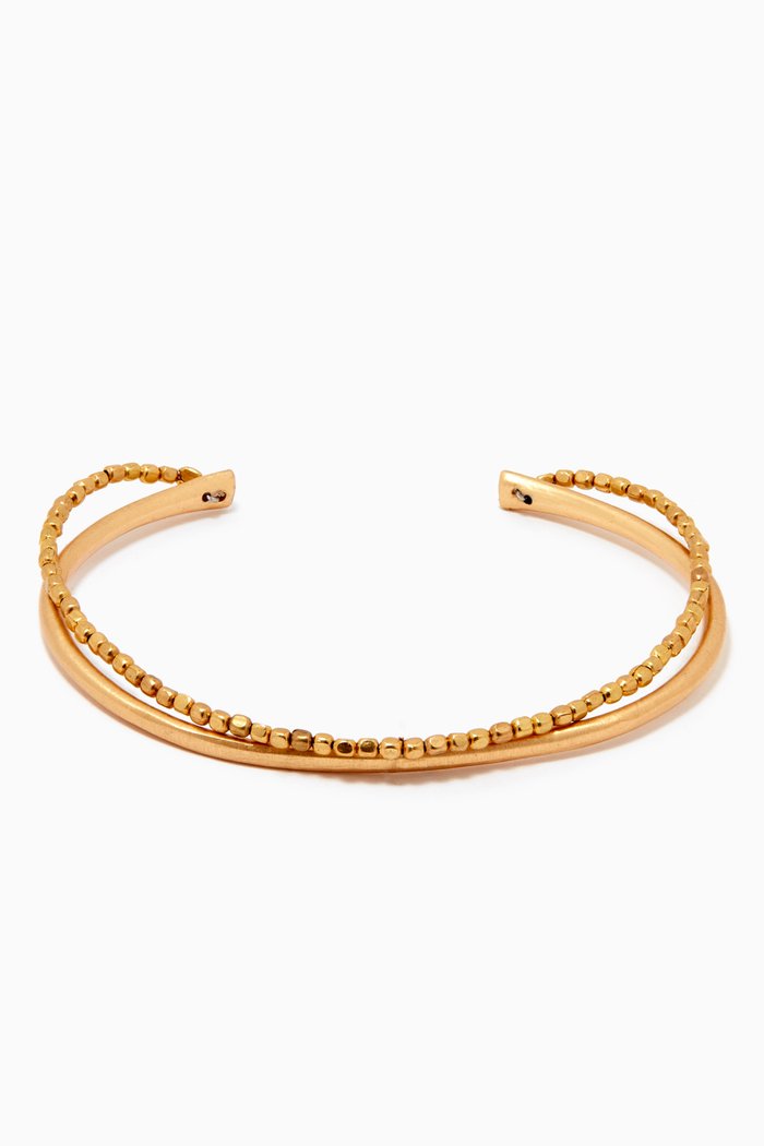 

The Mario Cuff Bracelet in Gold Plating