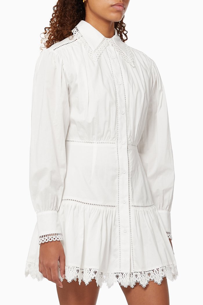 

Sandra Volume Dress in Organic Cotton, Neutral