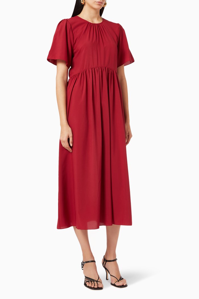 

Valerie Midi Dress, Red