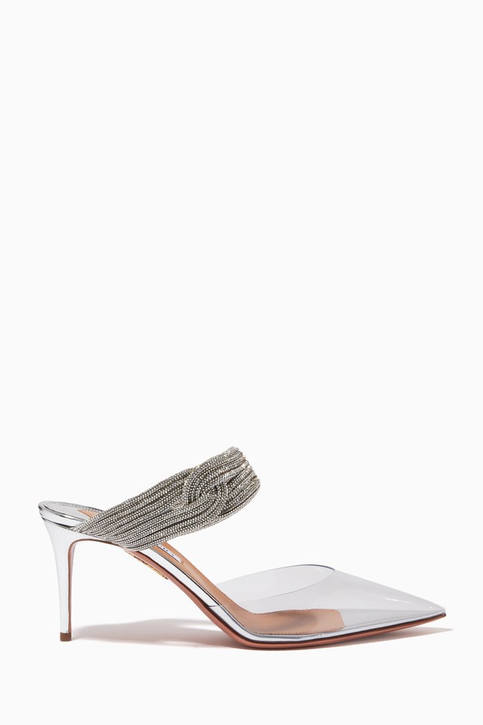 

Instinct Pumps 75 in Mirrored Leather & PVC, Silver