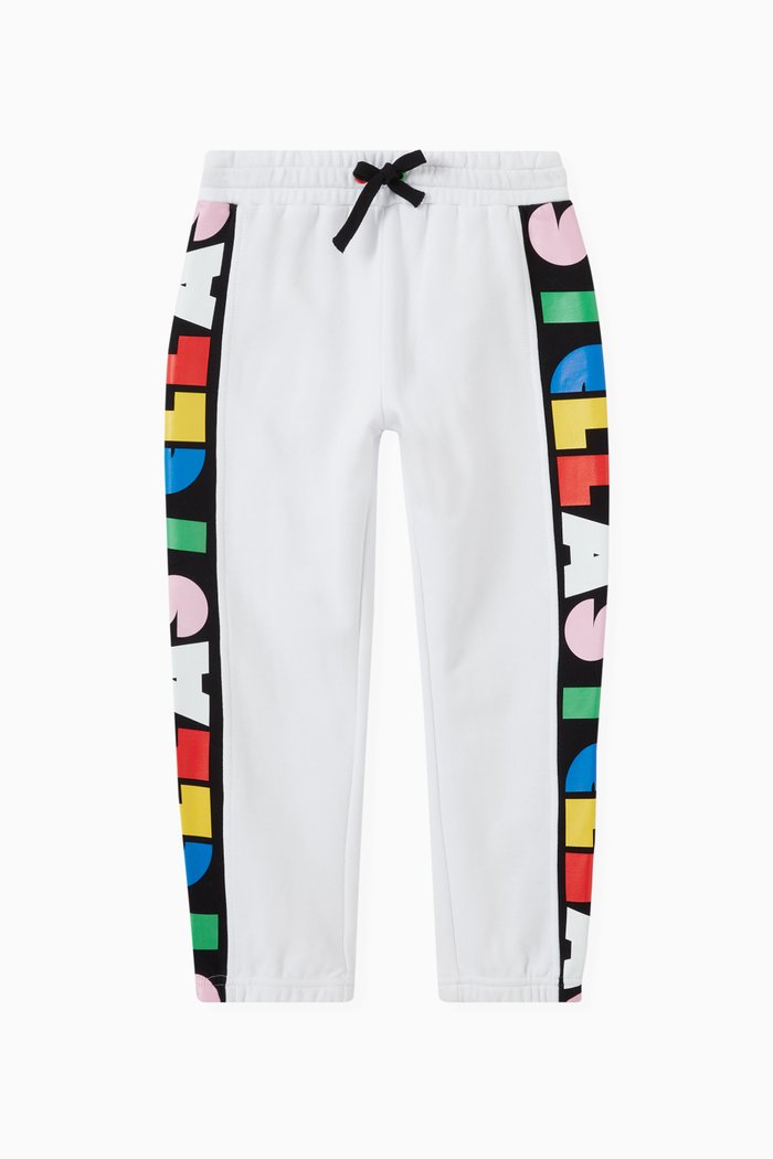 

Stella Tape Joggers in Organic Cotton Fleece, White