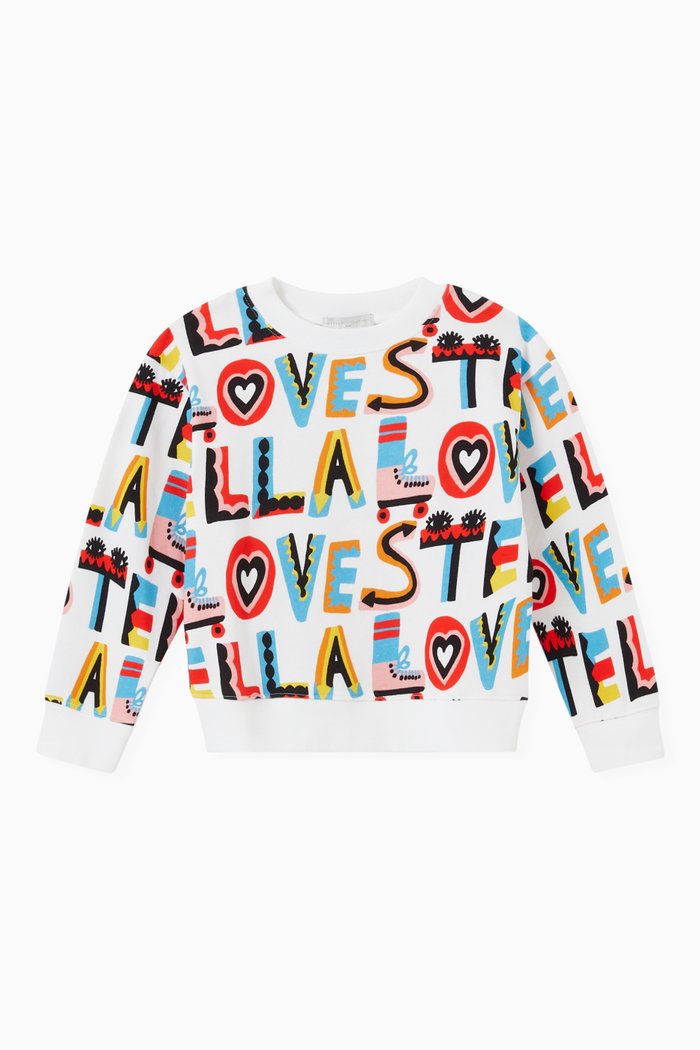 

Stella Loves Sweatshirt in Organic Cotton Fleece, White
