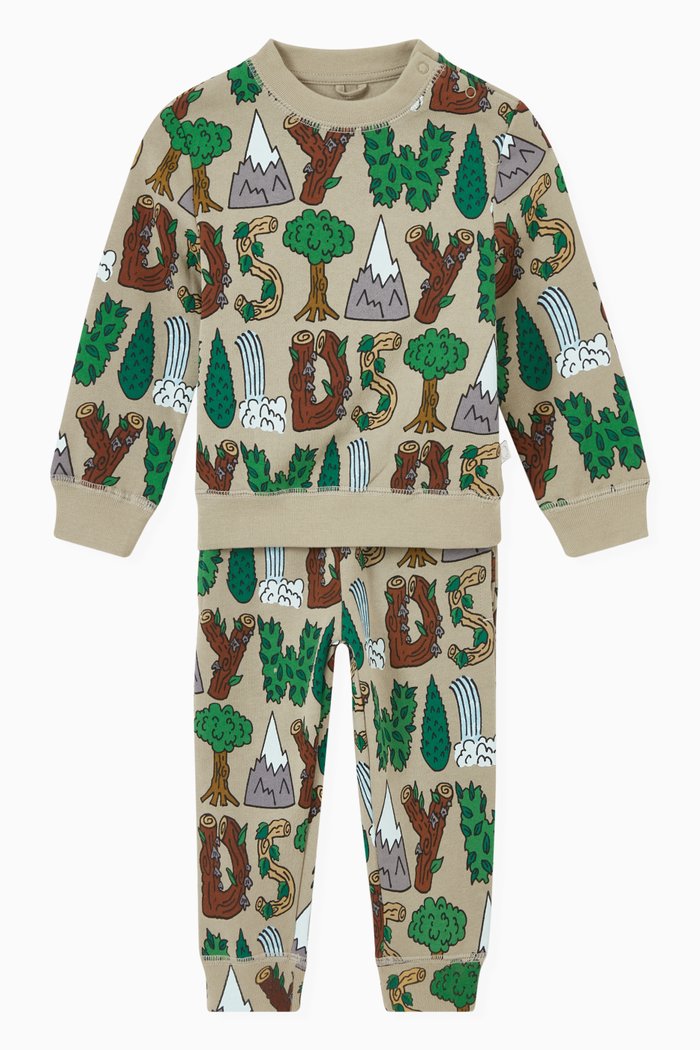 

Stay Wild Tracksuit in Organic Cotton Fleece, Neutral