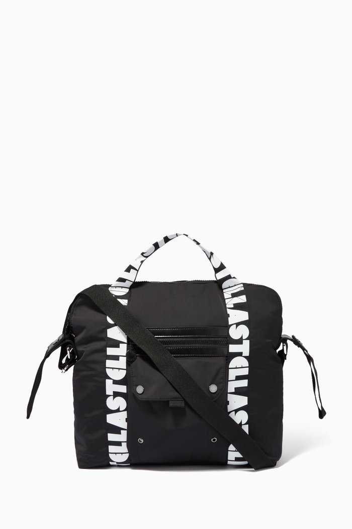 

Stella Logo Diaper Bag in Nylon, Black