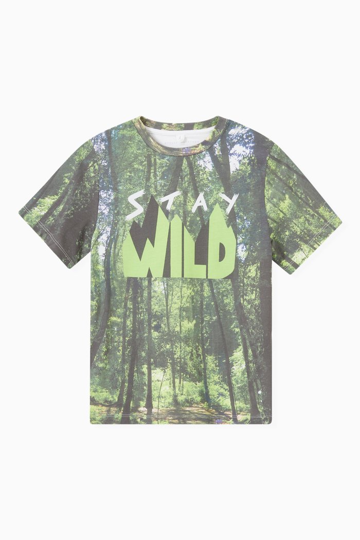 

Stay Wild Oversized T-shirt in Organic Cotton, White