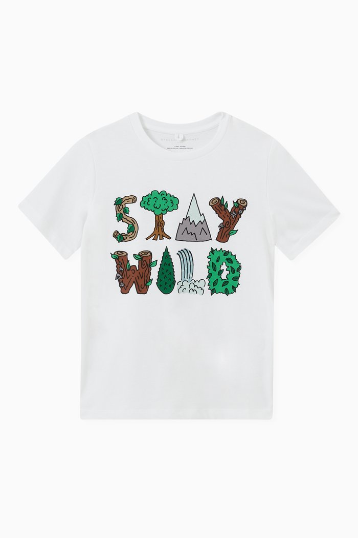 

Stay Wild T-shirt in Organic Cotton, White