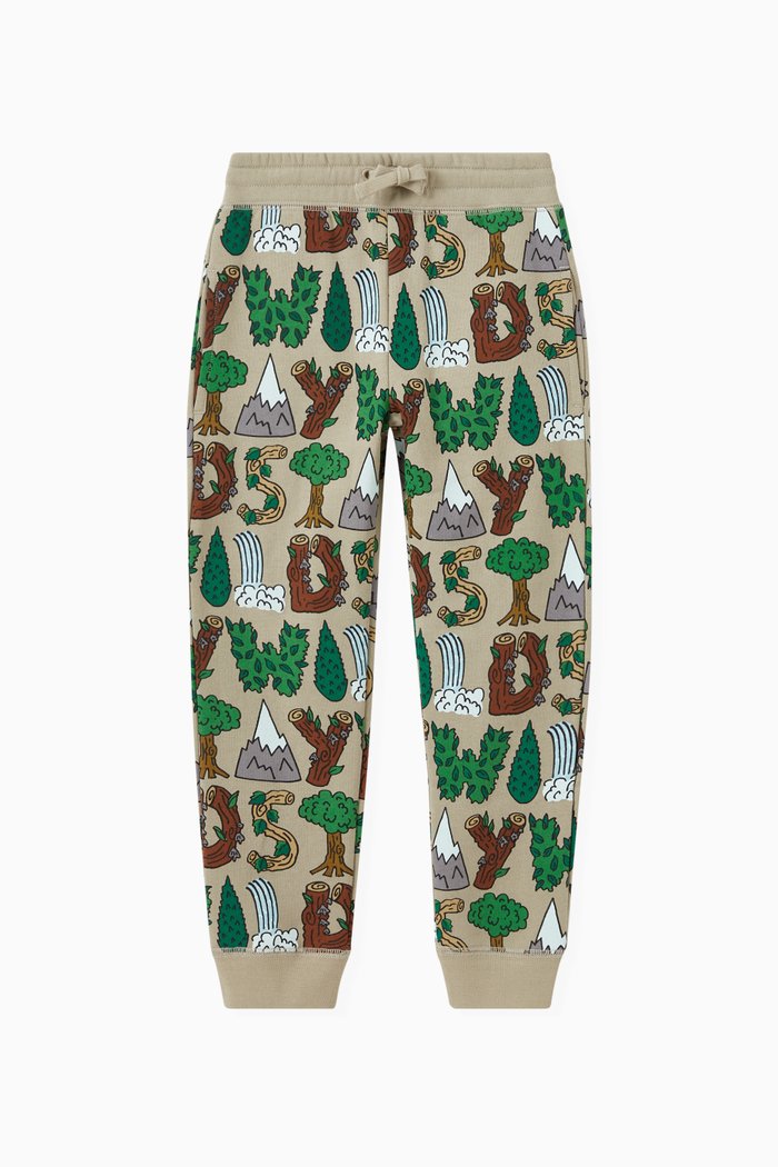 Stay Wild Joggers in Organic Cotton Fleece, Neutral