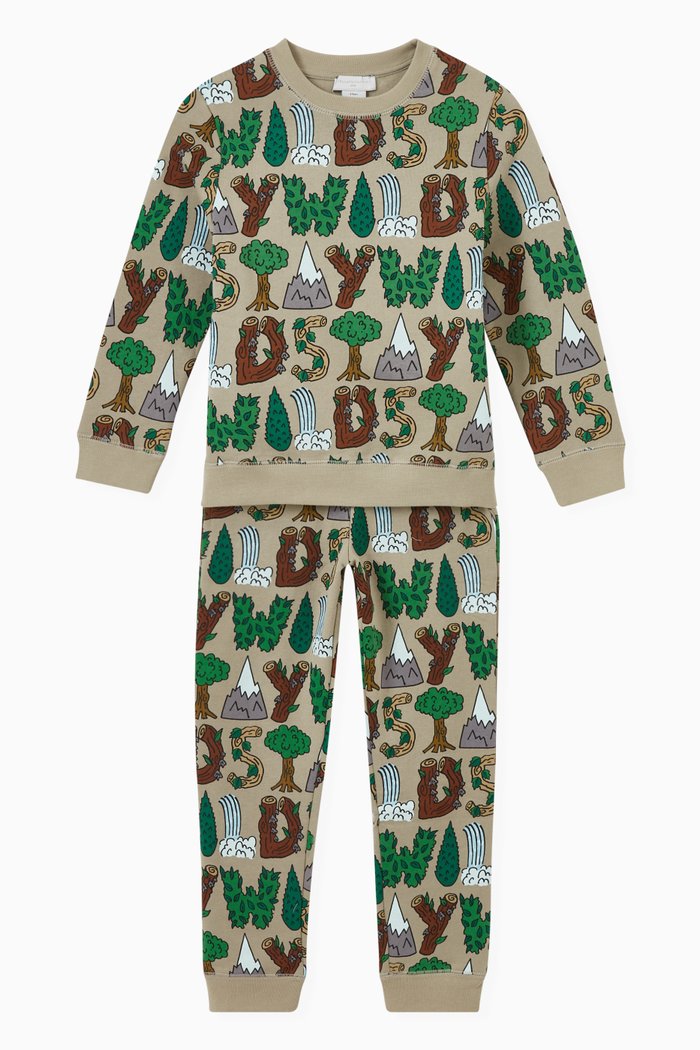 

Stay Wild Tracksuit in Organic Cotton Fleece, Neutral