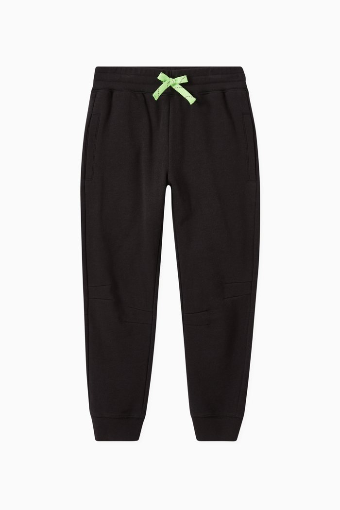 

Fluo Lace Joggers in Organic Cotton Fleece, Black