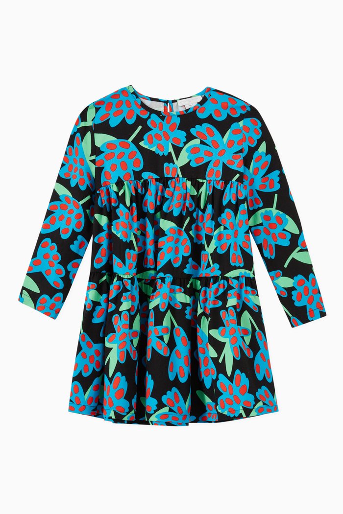 

Spotty Flowers Dress in Tencel Twill, Blue