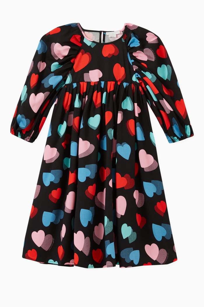 

Hearts Dress in Tencel Twill, Black