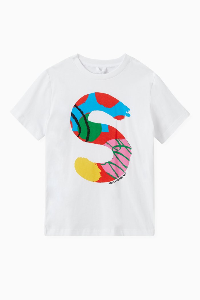 Painting S T-shirt in Organic Cotton Jersey, White