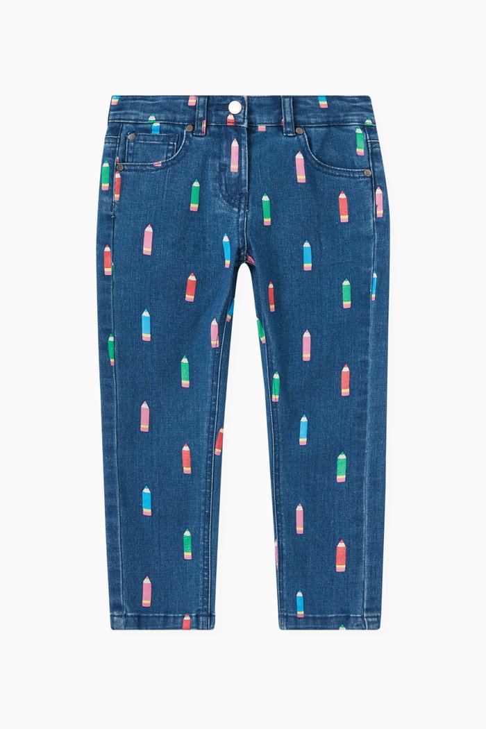 Pencils Jeans in Stretch Denim, Blue
