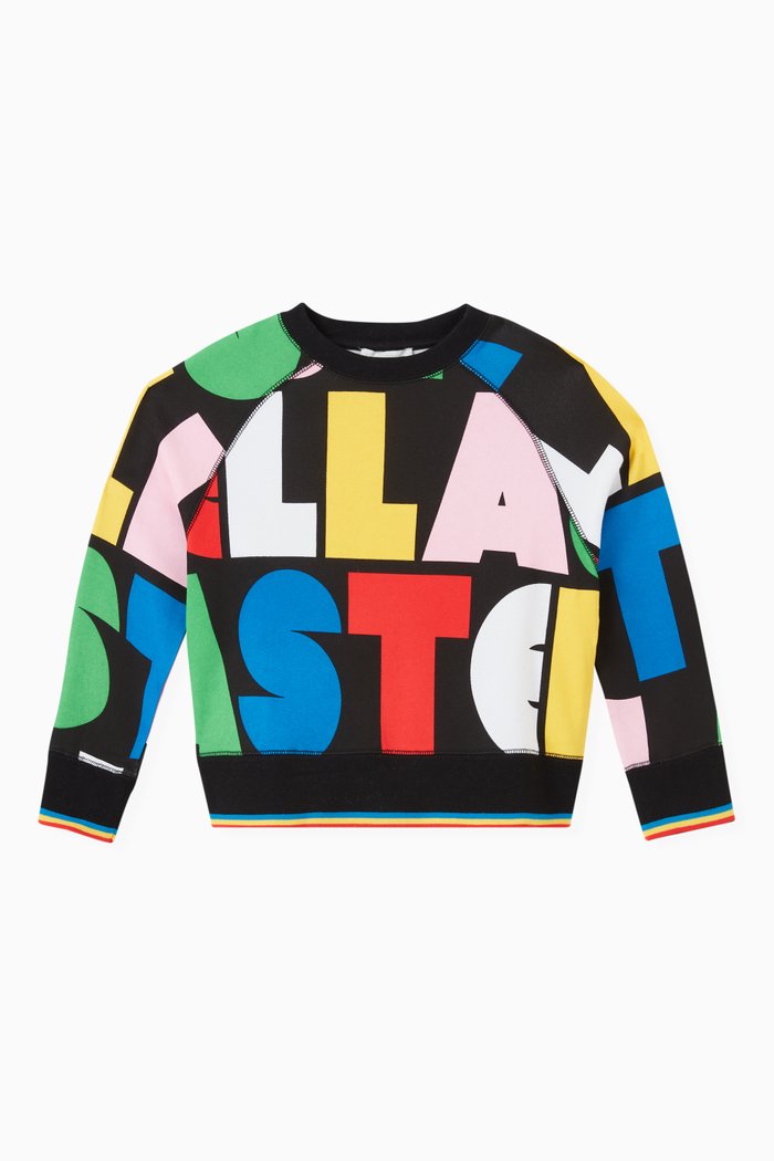 

Stella McCartney Oversized Logo Sweatshirt in Fleece, Black