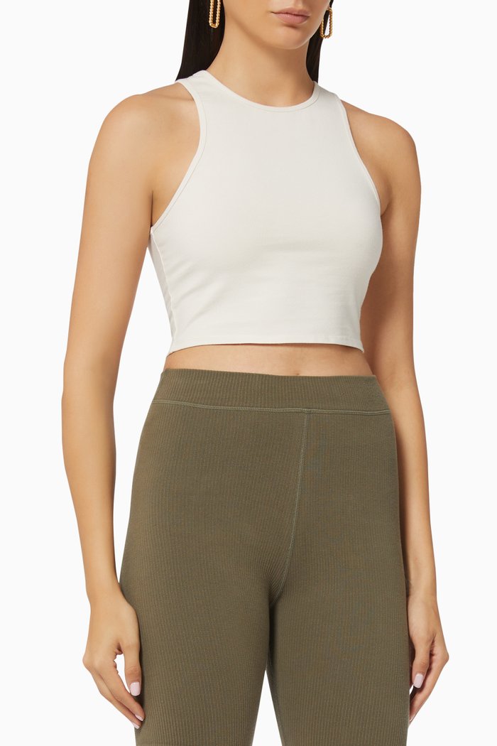 

Essential Cut-in Crop Top, Neutral