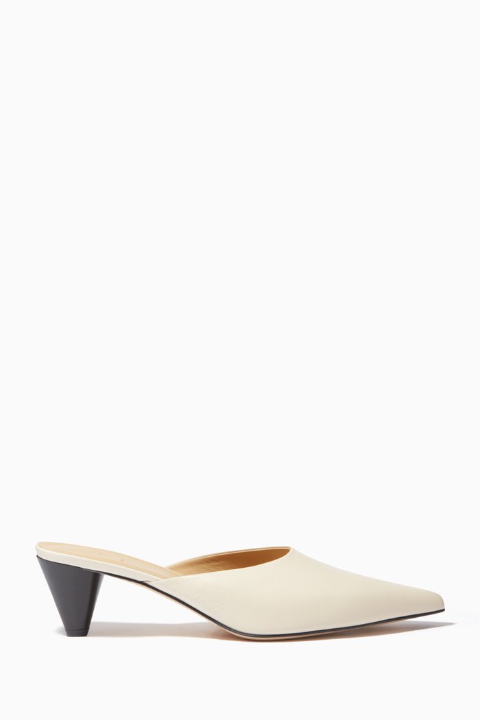 

Lexi 55 Mules in Nappa, Neutral