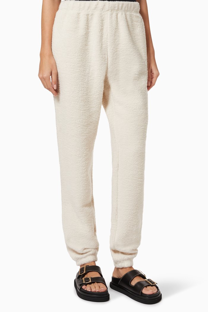 

Boyfriend Sweatpants in Sherpa Fleece, Neutral