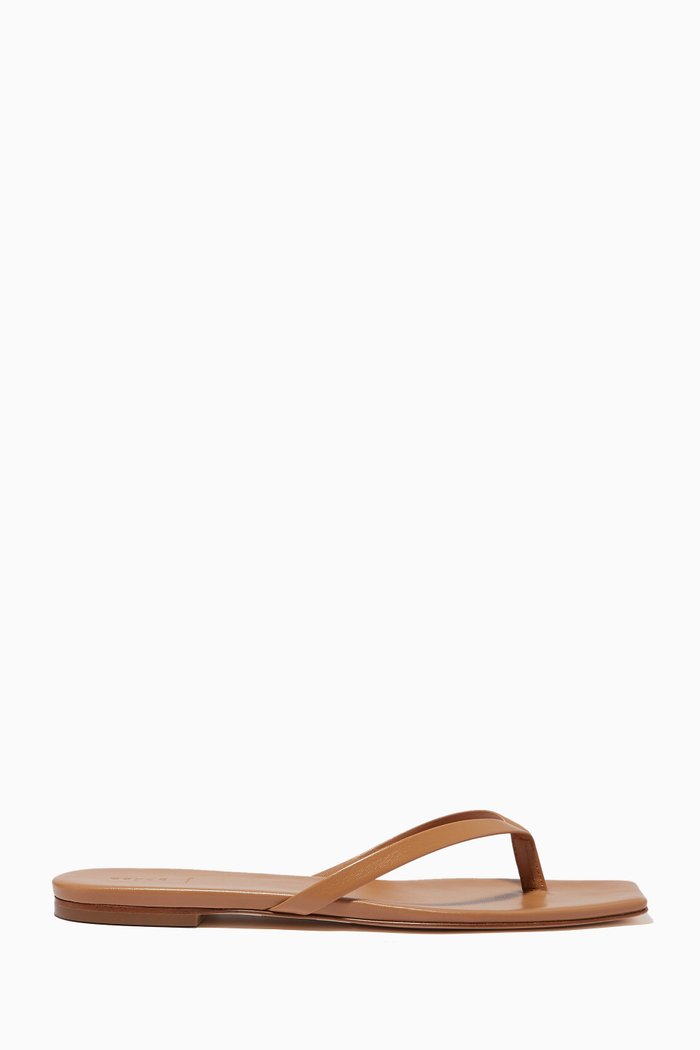 

Renee Flat Sandals in Nappa Leather, Neutral