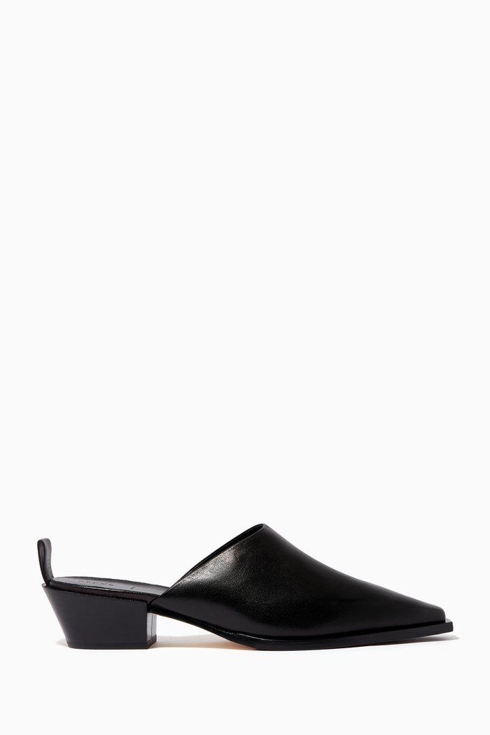 

Jess 40 Mules in Nappa, Black