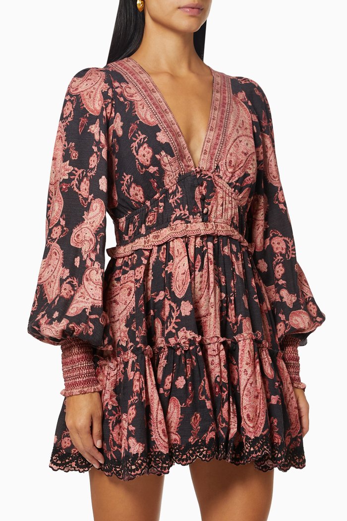 

Luana Ruched Dress in Cotton, Black