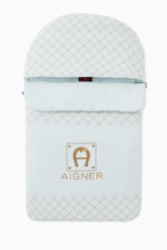 

Logo Sleeping Bag in Pima Cotton Jersey, Blue