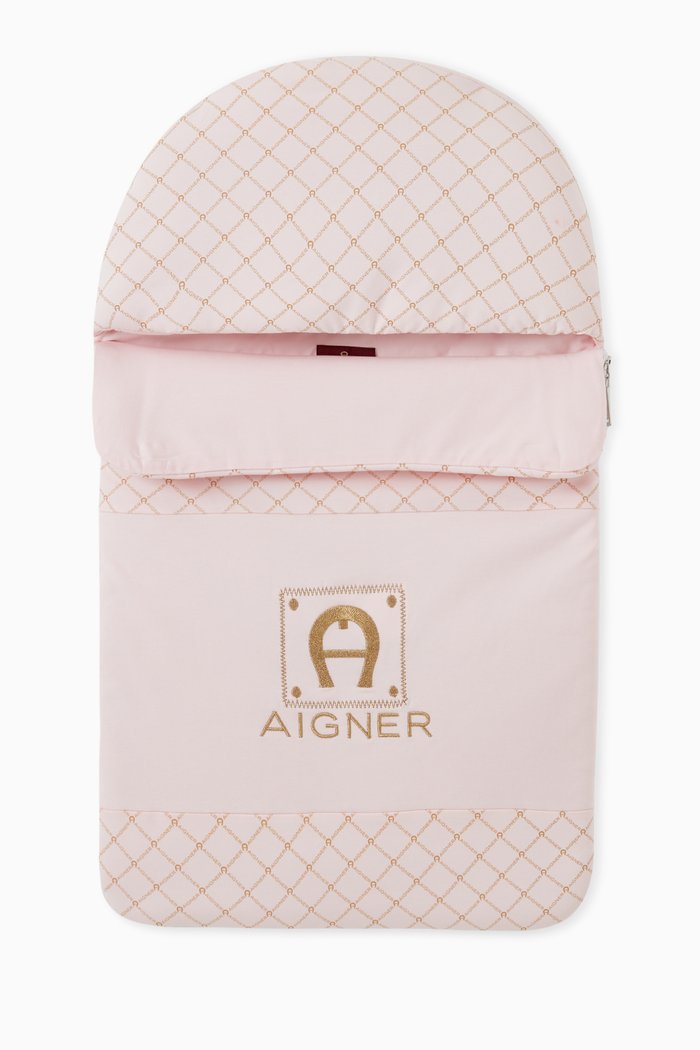 

Logo Sleeping Bag in Pima Cotton Jersey, Pink
