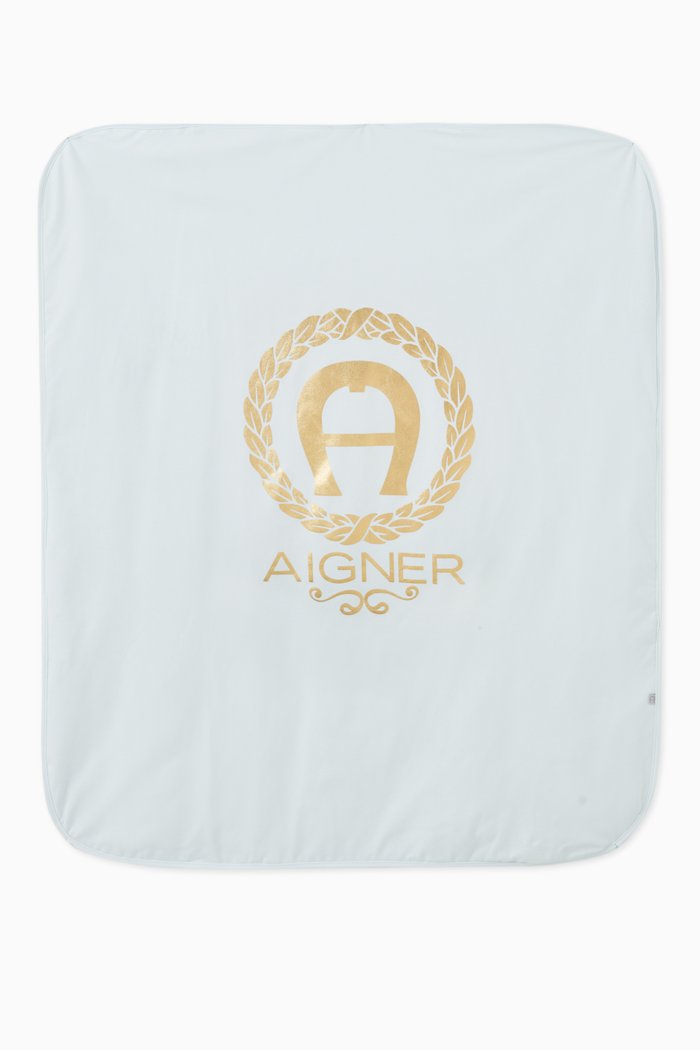 

Logo Blanket in Pima Cotton, Blue