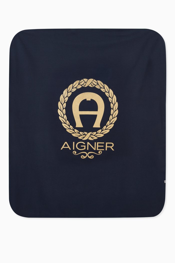 

Logo Blanket in Pima Cotton, Blue