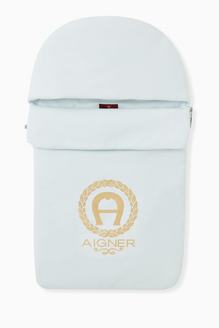 

Logo Sleeping Bag in Pima Cotton Jersey, Blue