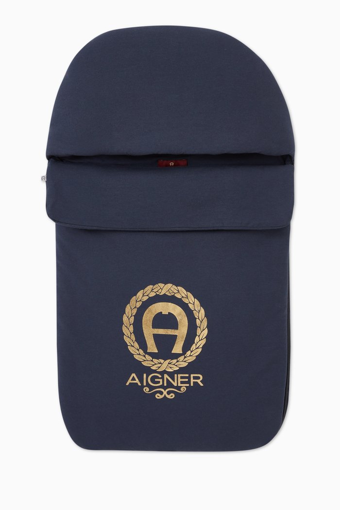 

Logo Sleeping Bag in Pima Cotton Jersey, Blue