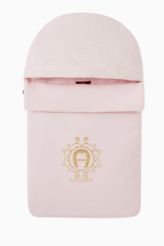 

Logo Sleeping Bag in Pima Cotton Jersey, Pink