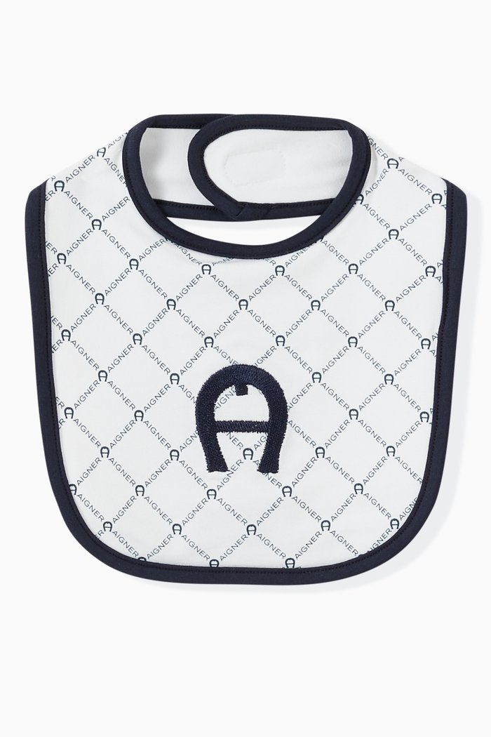 

Embroidered Logo Bib in Pima Cotton Jersey, White