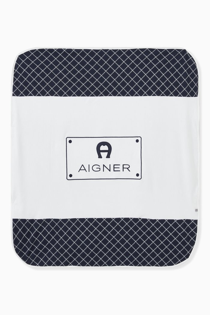 

Logo Blanket in Pima Cotton, White